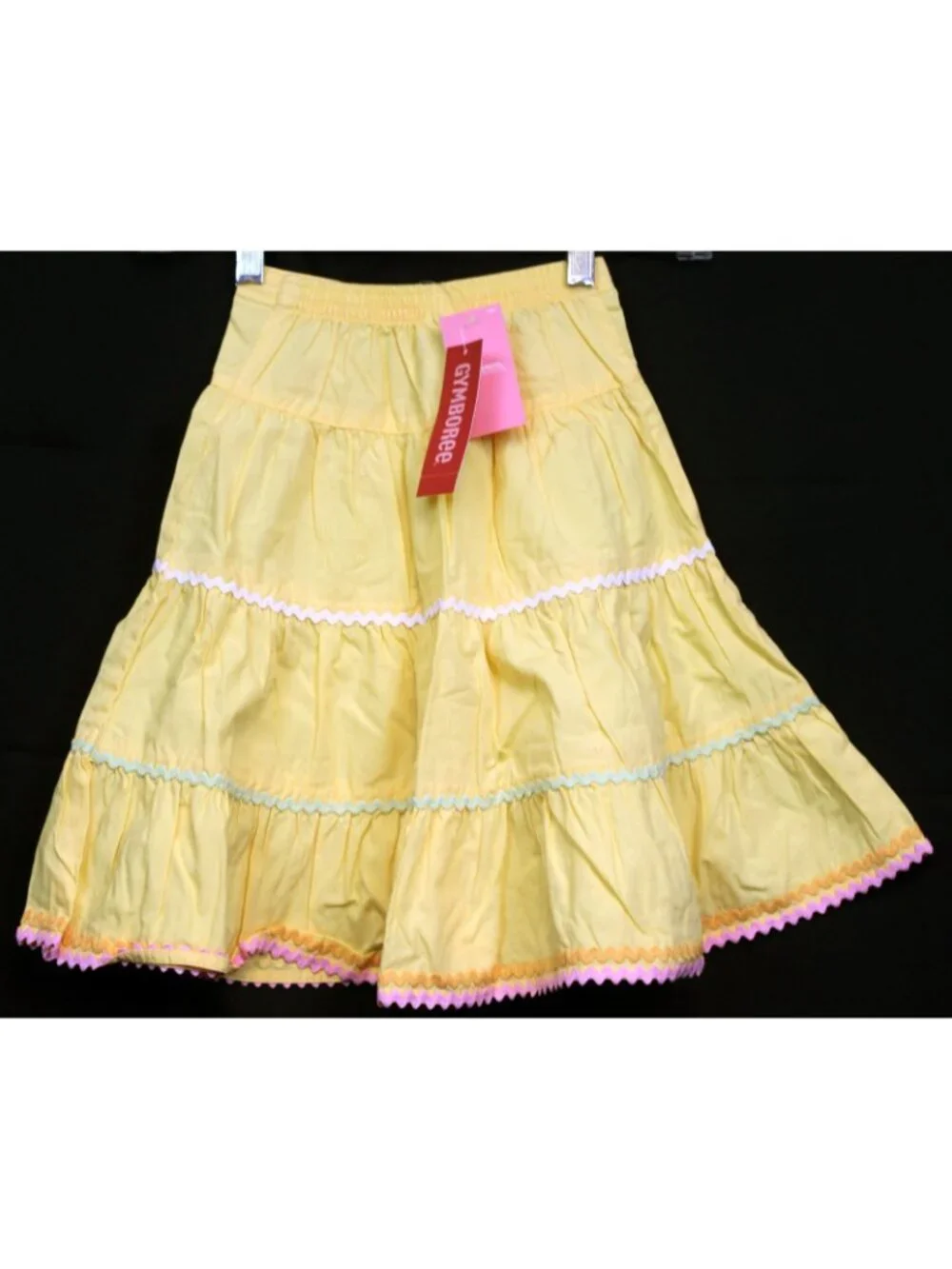 2007 Gymboree Sunflower Fields Yellow Tiered Swing Skirt sz 4 Country Barn Dance